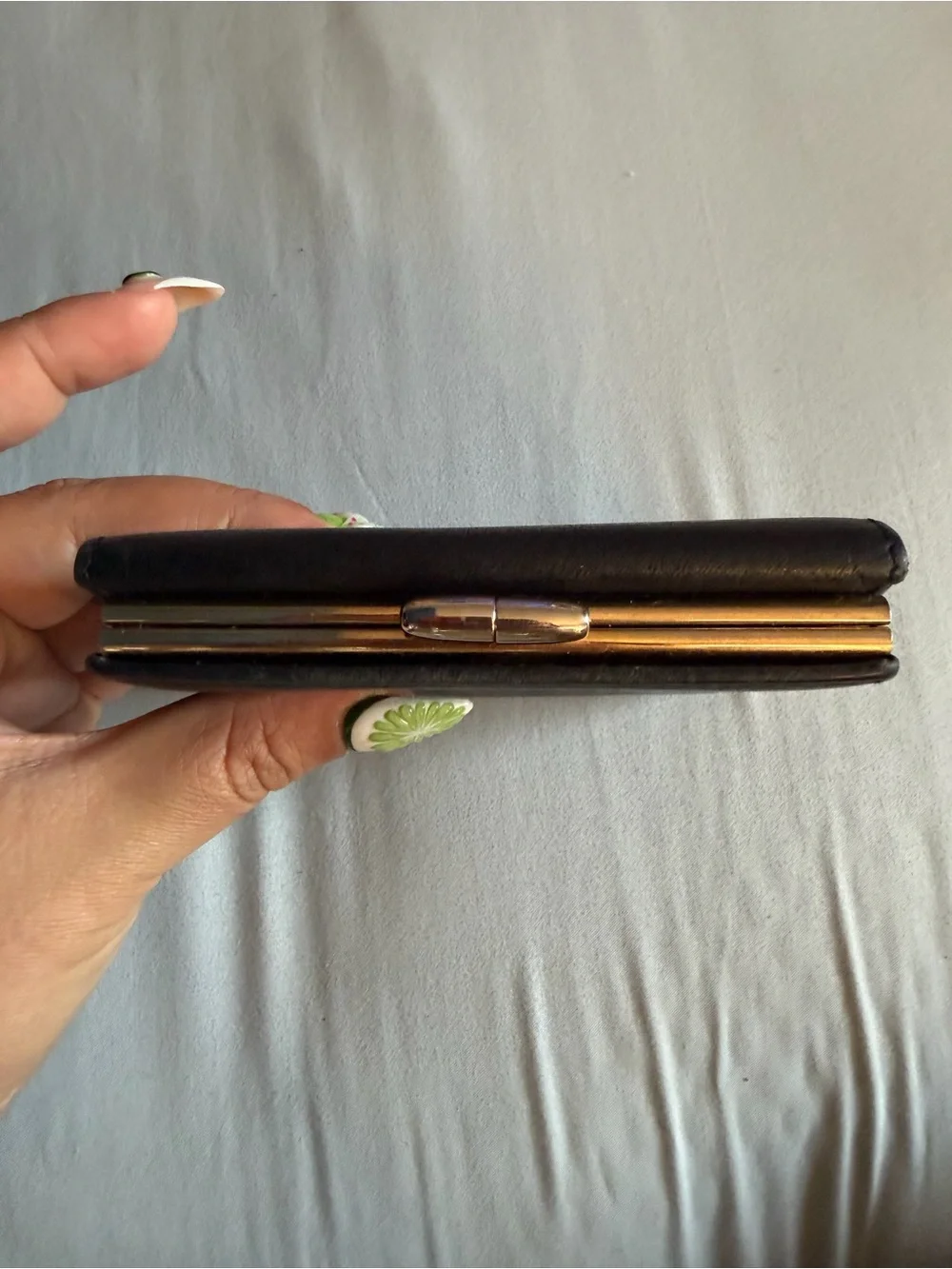 Dior Black Embossed CD Leather Wallet